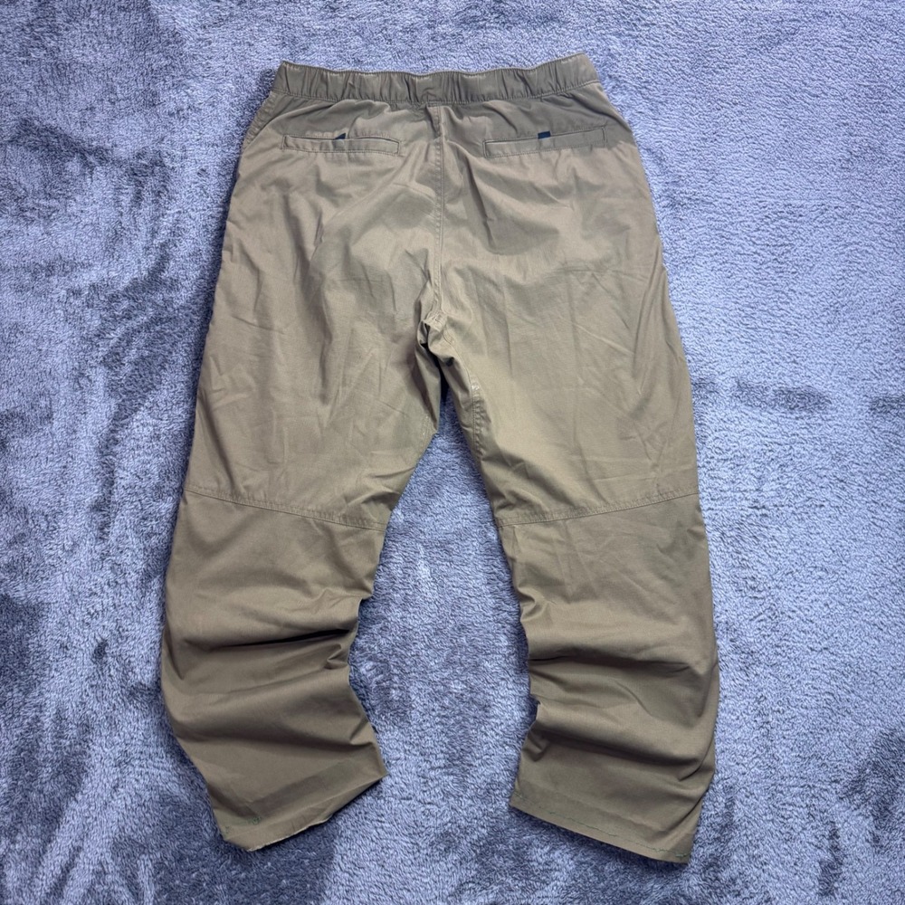 Uniqlo Heattech Lined Ripstop Pants Mens Medium Tan Brown Belted Cargo Trousers - Picture 2 of 8
